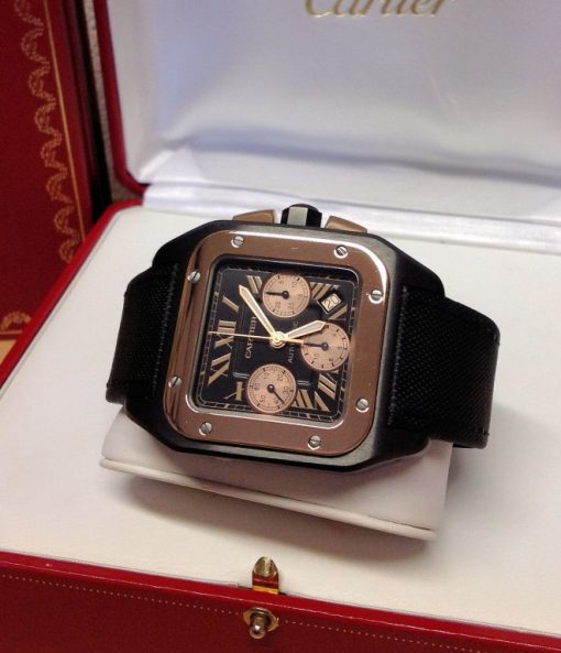 Cartier replica Santos 100XL W2020004 Titanium Rose Gold - immagine 3