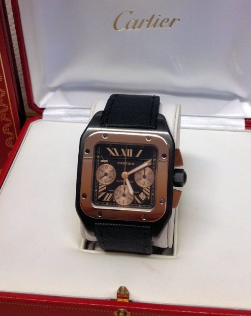 Cartier replica Santos 100XL W2020004 Titanium Rose Gold