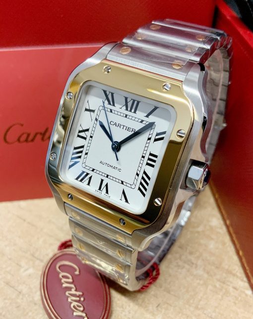 Cartier replica Santos De Cartier W2SA0007 acciaio-oro - immagine 5