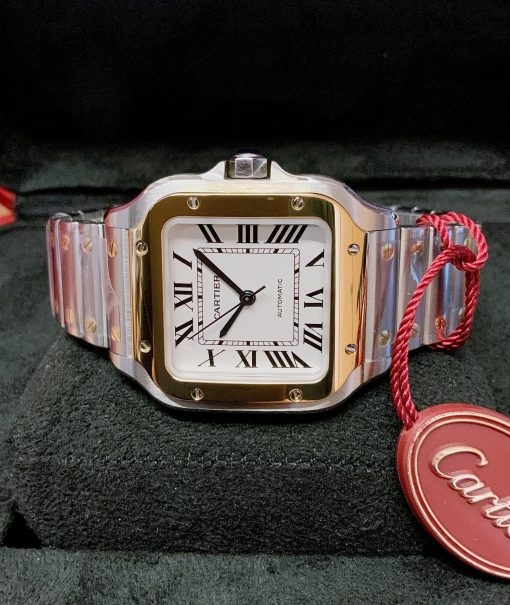 Cartier replica Santos De Cartier W2SA0007 acciaio-oro - immagine 4