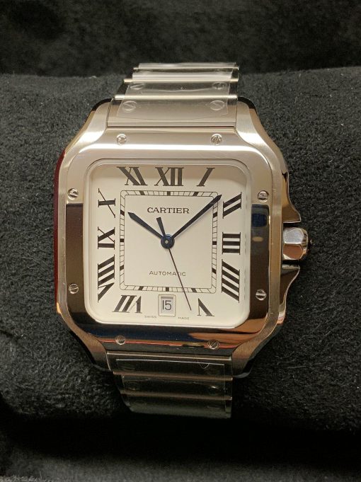 Cartier replica Santos De Cartier WSSA0009 Large Size white dial