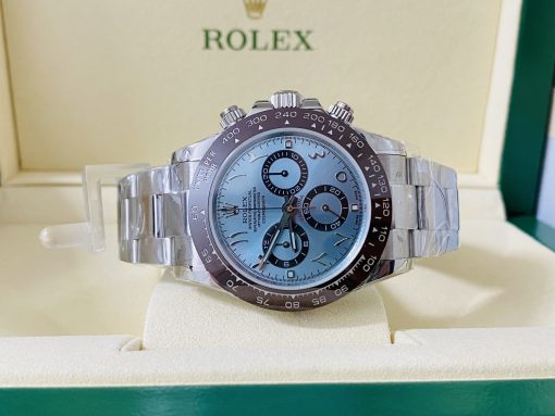 Rolex replica daytona 116506 platinum arabic dial 4130 clone movement